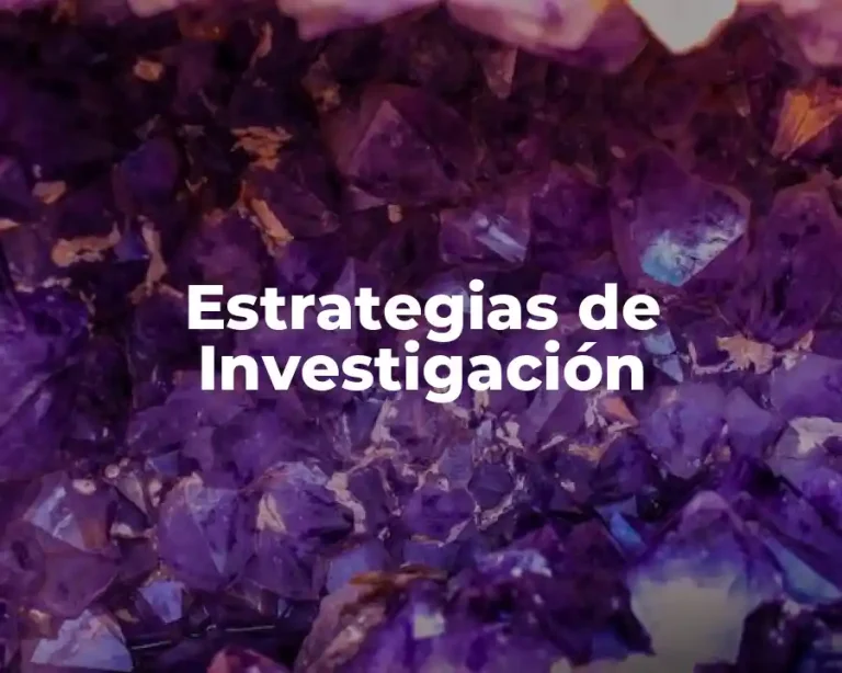 Estrategias de Investigación