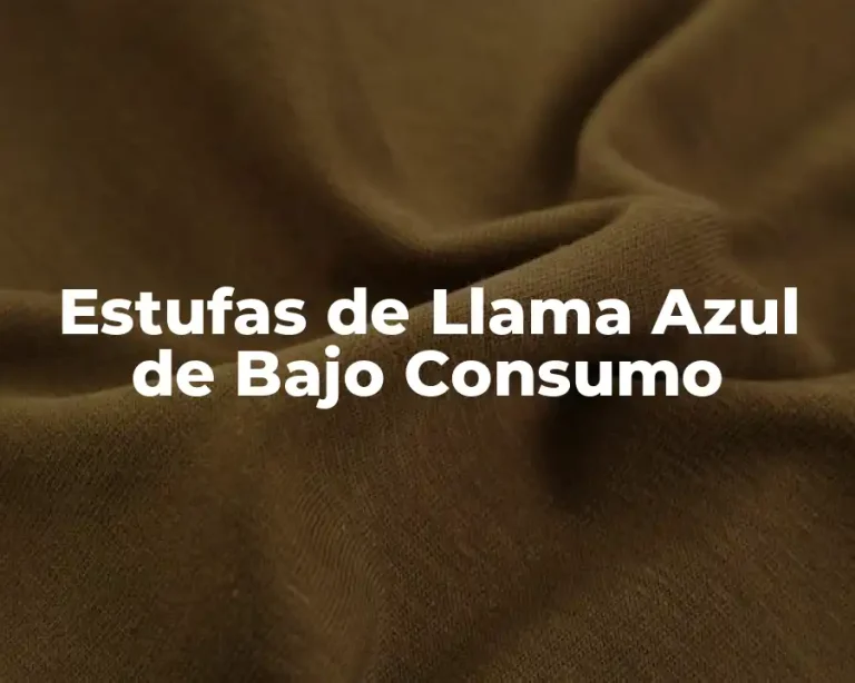 Estufas de Llama Azul de Bajo Consumo