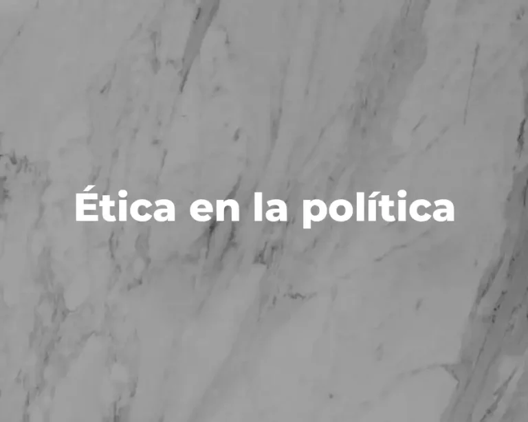 Ética en la política