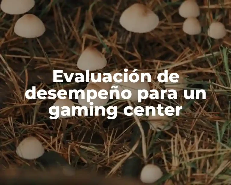 Evaluación de desempeño para un gaming center