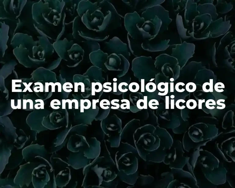 Examen psicológico de una empresa de licores