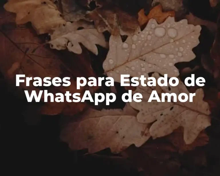 Frases para Estado de WhatsApp de Amor