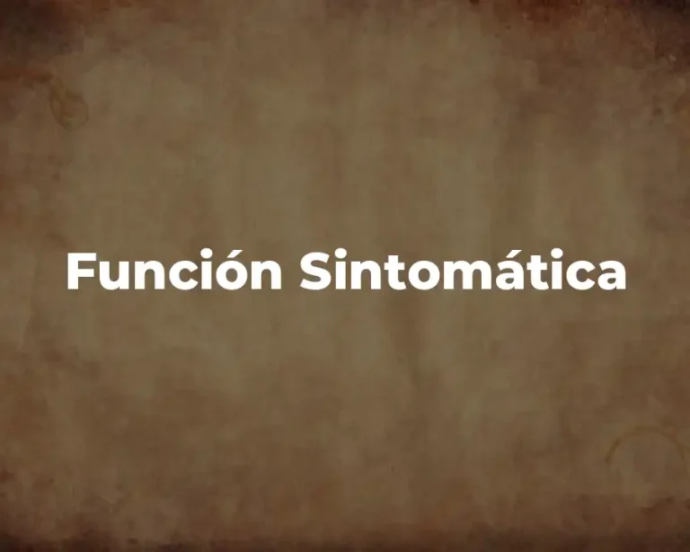 Función Sintomática