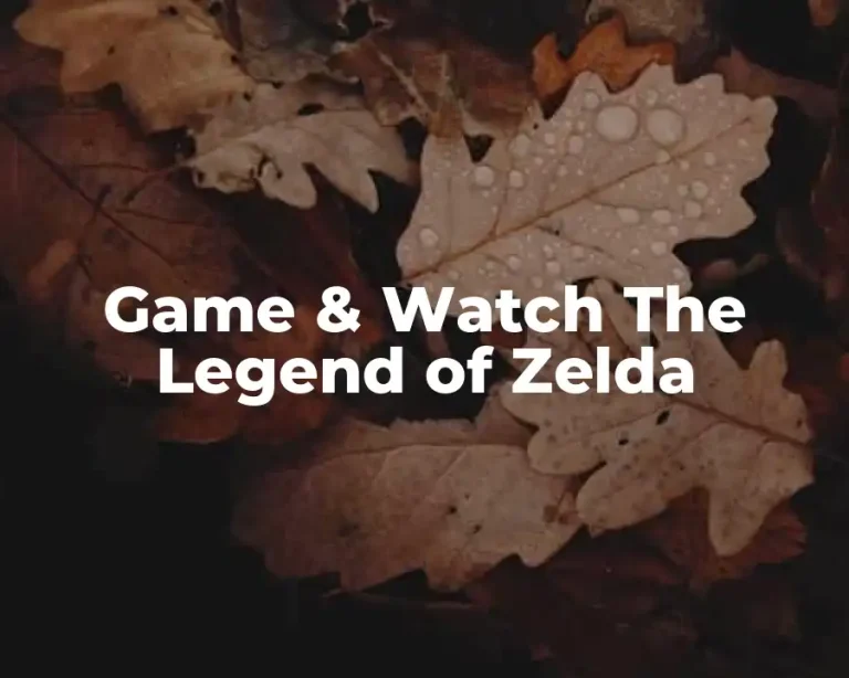 Game & Watch The Legend of Zelda