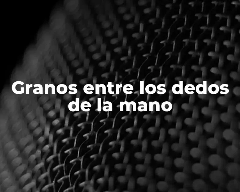 Granos entre los dedos de la mano