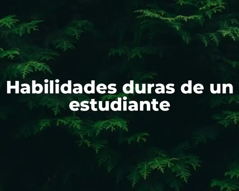 Habilidades duras de un estudiante