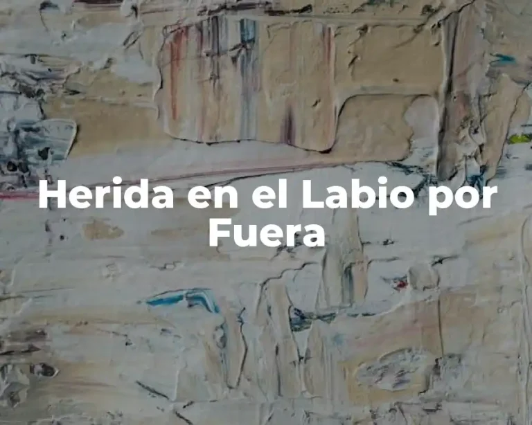 Herida en el Labio por Fuera