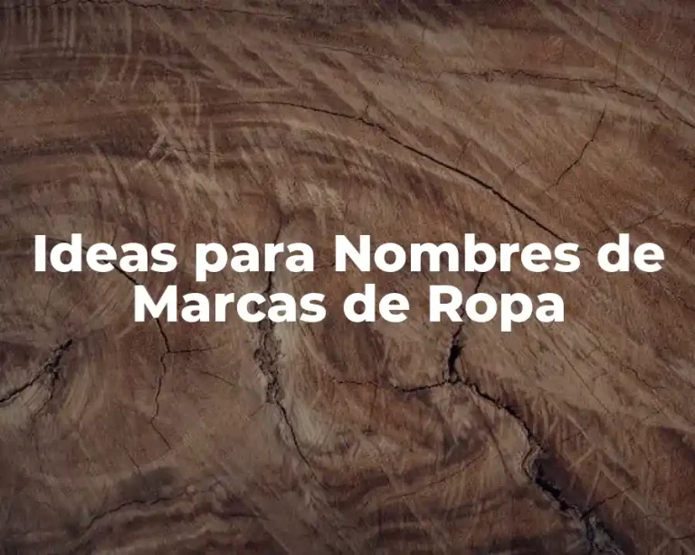 Ideas para Nombres de Marcas de Ropa