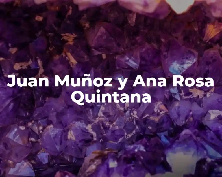 Juan Muñoz y Ana Rosa Quintana