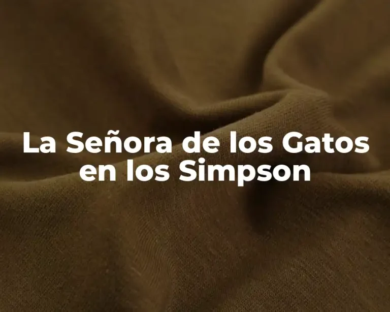 La Señora de los Gatos en los Simpson