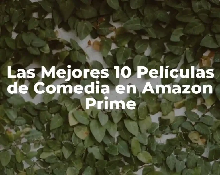 Las Mejores 10 Películas de Comedia en Amazon Prime