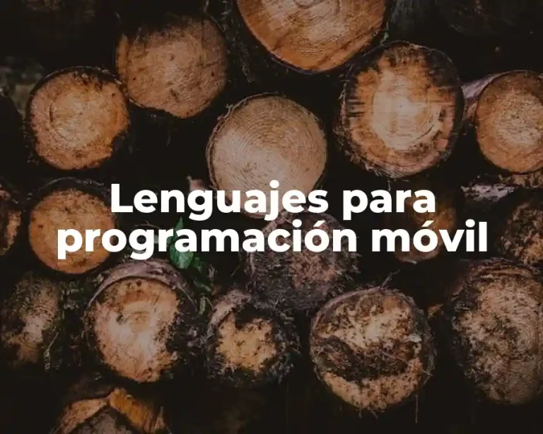 Lenguajes para programación móvil