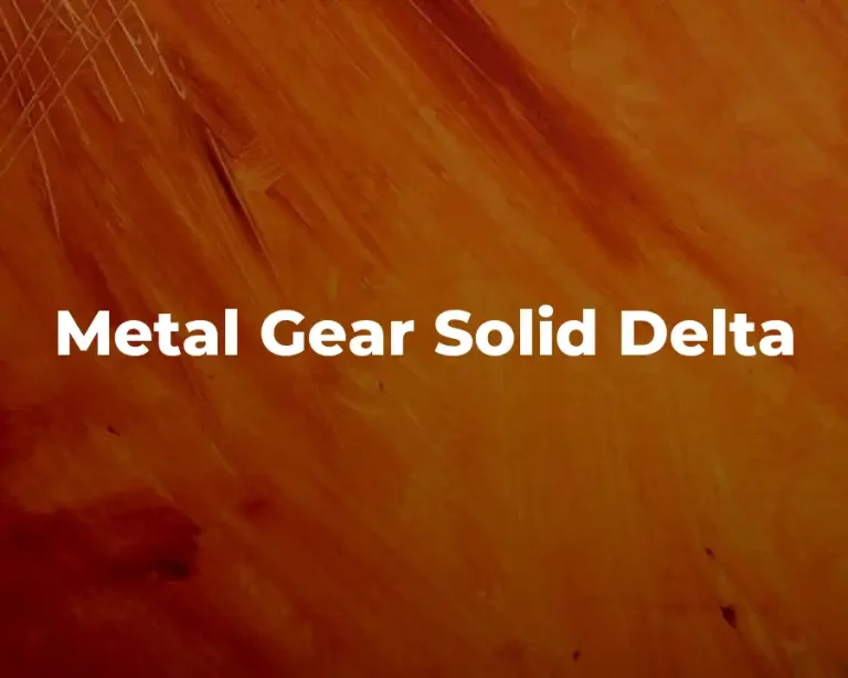 Metal Gear Solid Delta