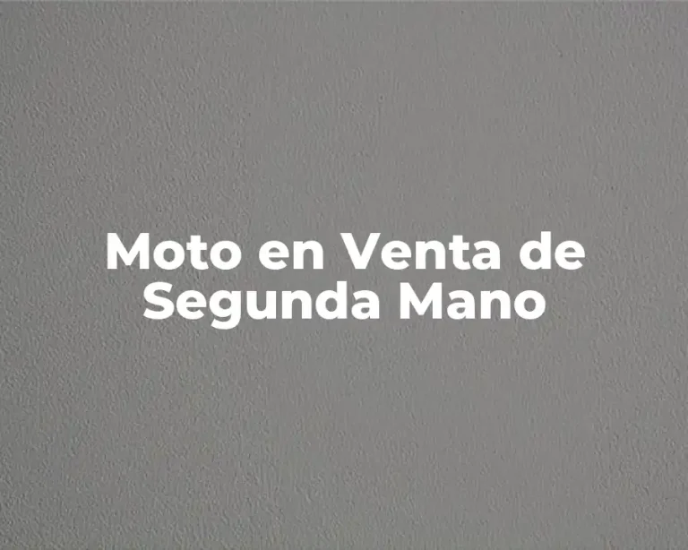Moto en Venta de Segunda Mano