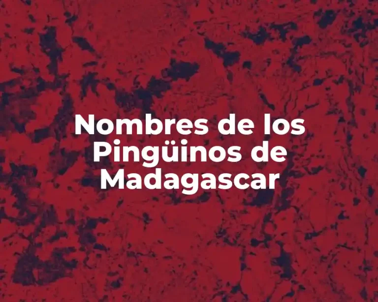 Nombres de los Pingüinos de Madagascar
