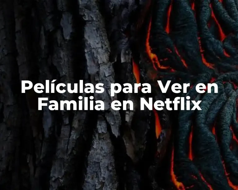 Películas para Ver en Familia en Netflix