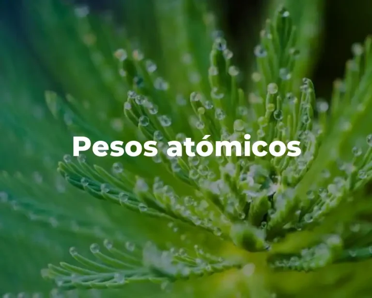 Pesos atómicos