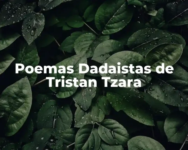 Poemas Dadaistas de Tristan Tzara