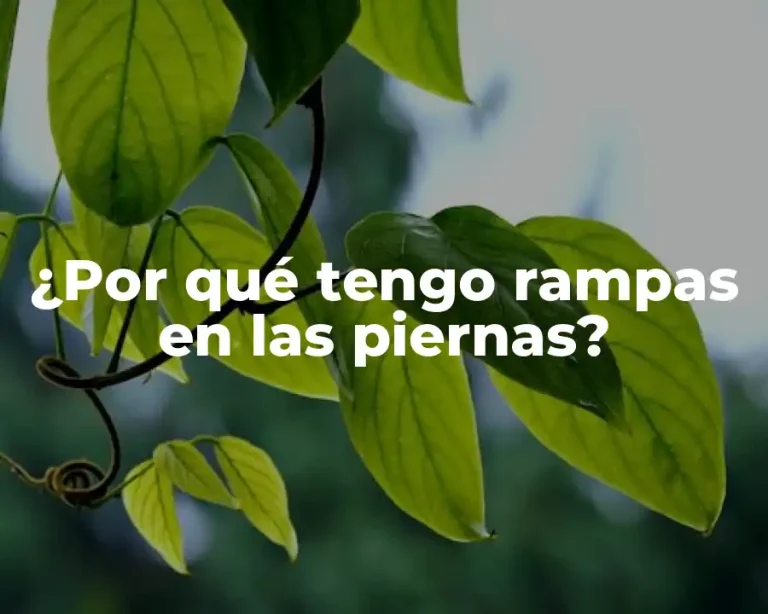 ¿Por qué tengo rampas en las piernas?