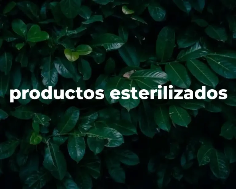 productos esterilizados