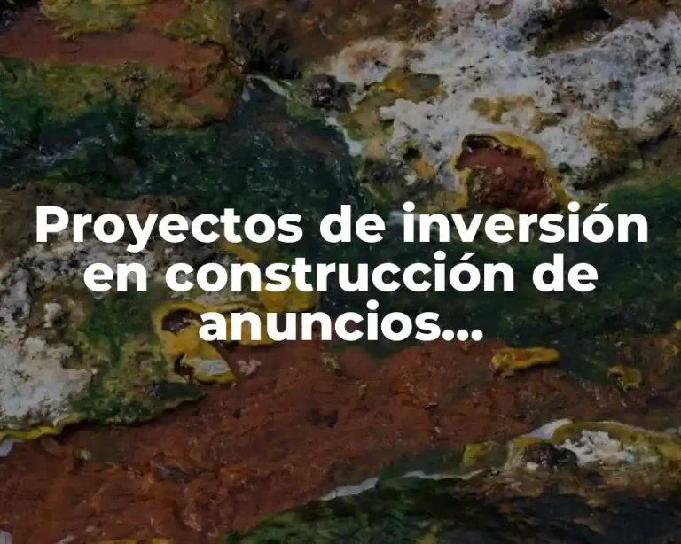 Proyectos de inversión en construcción de anuncios espectaculares