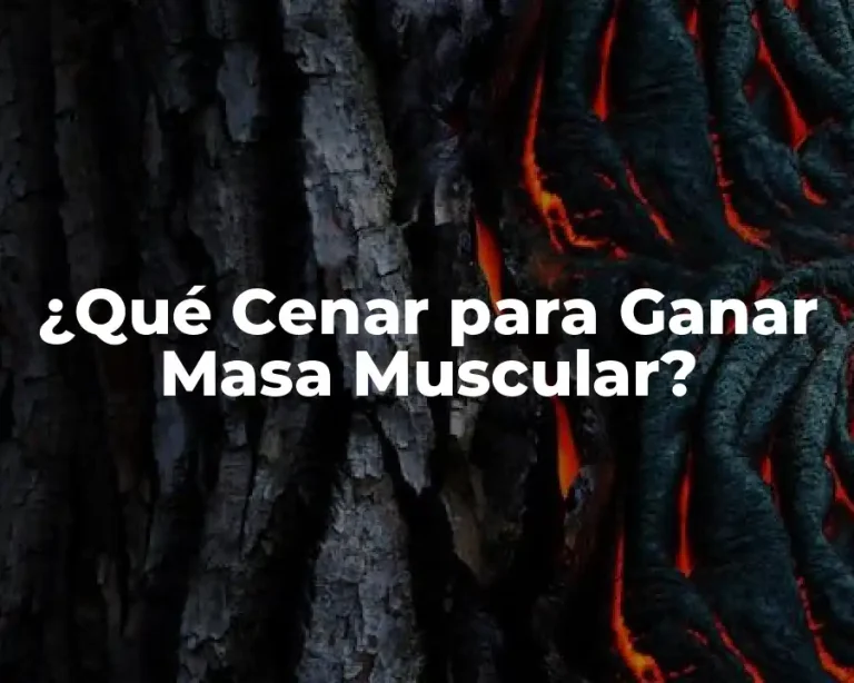 ¿Qué Cenar para Ganar Masa Muscular?