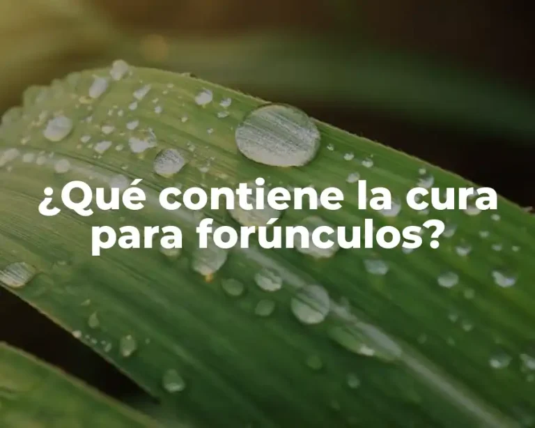 ¿Qué contiene la cura para forúnculos?