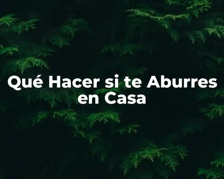 Qué Hacer si te Aburres en Casa