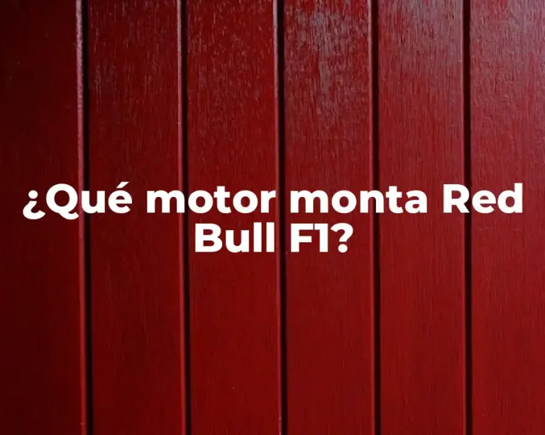 ¿Qué motor monta Red Bull F1?