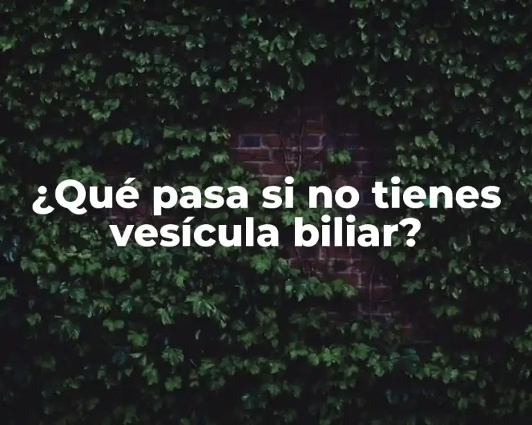 ¿Qué pasa si no tienes vesícula biliar?