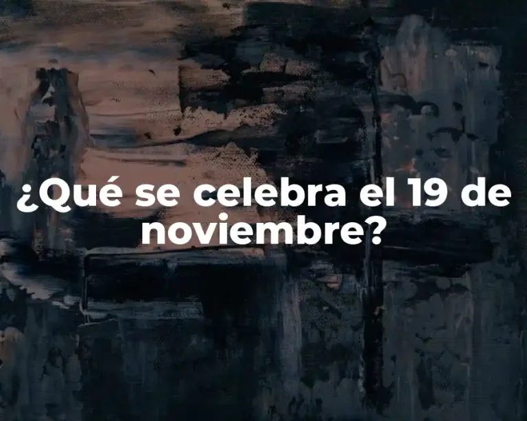 ¿Qué se celebra el 19 de noviembre?