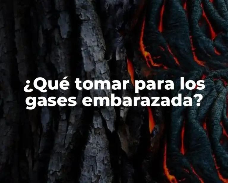 ¿Qué tomar para los gases embarazada?