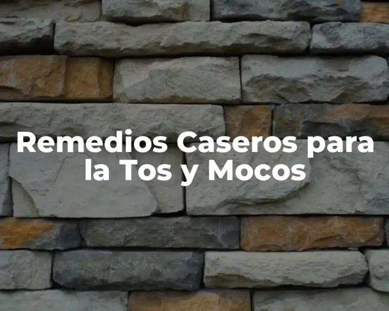 Remedios Caseros para la Tos y Mocos