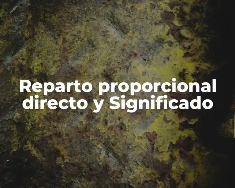 Reparto proporcional directo y Significado