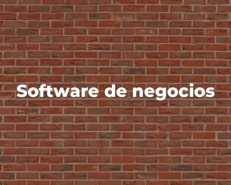 Software de negocios
