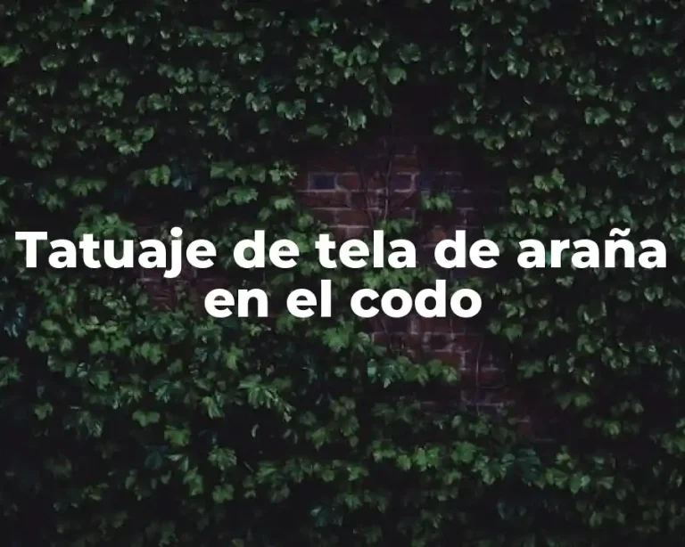 Tatuaje de tela de araña en el codo