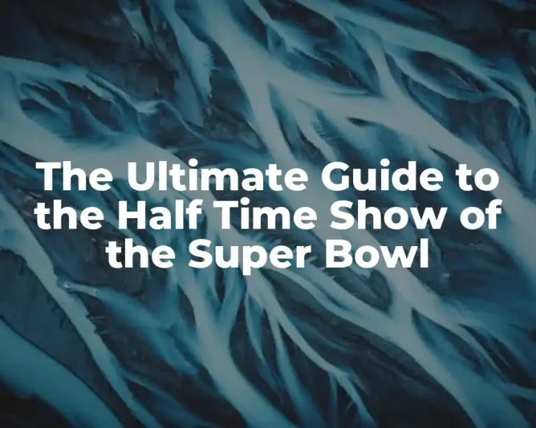 The Ultimate Guide to the Half Time Show of the Super Bowl