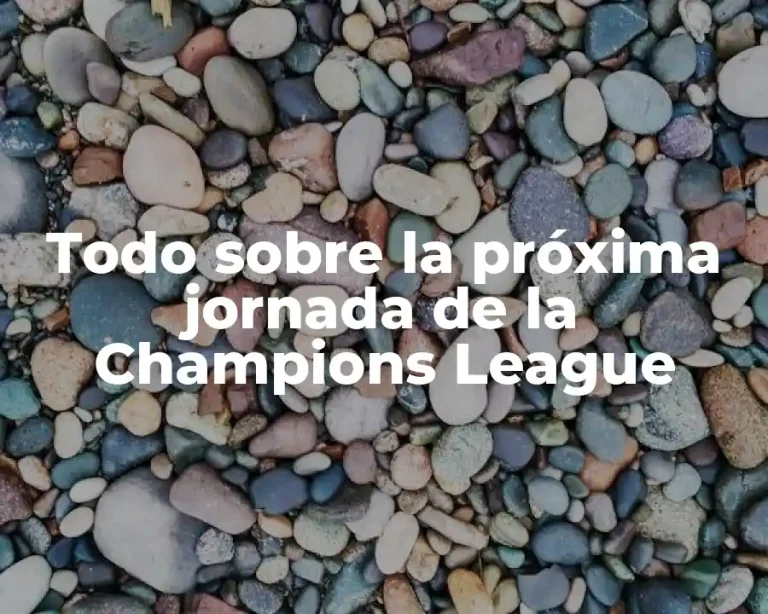 Todo sobre la próxima jornada de la Champions League