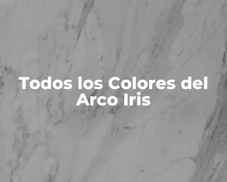 Todos los Colores del Arco Iris