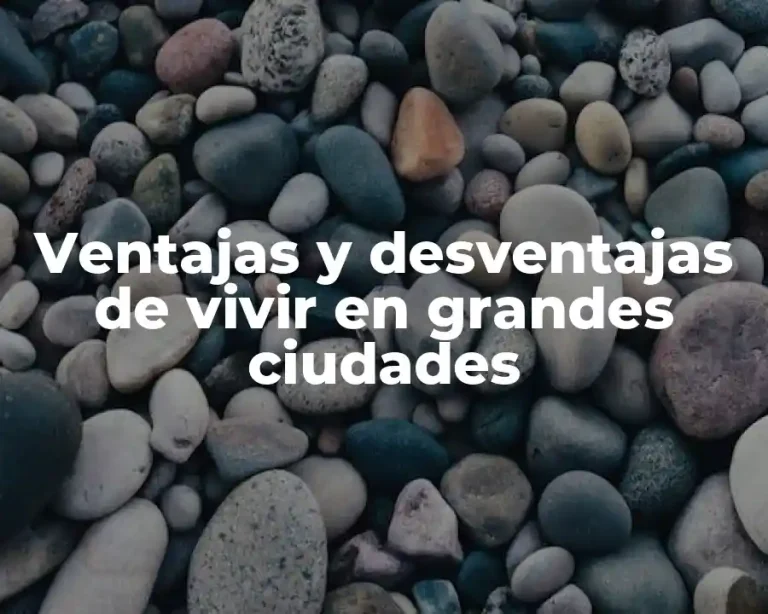 Ventajas y desventajas de vivir en grandes ciudades