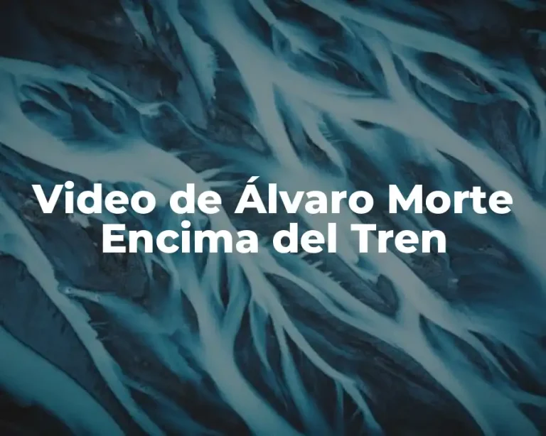 Video de Álvaro Morte Encima del Tren